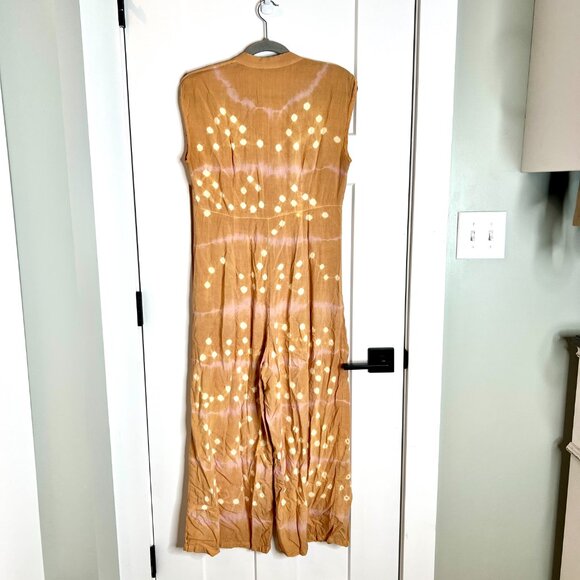 Anthropologie The Odells Sherbert Tie-Dye Jumpsuit Bohemian Lagenlook Sz Medium - Picture 8 of 8